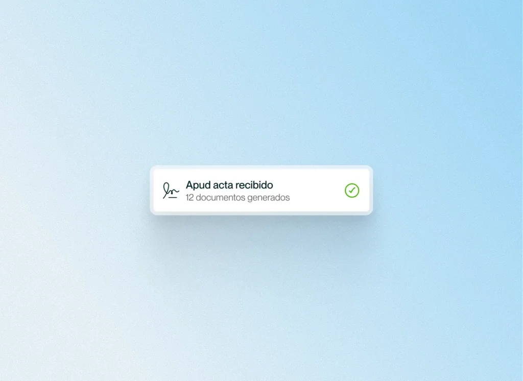 ejemplo de apudacta firmado al finalizar el proceso más los documentos extras adjuntados